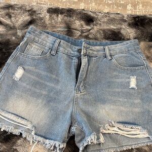 Denim Distressed Women's Shorts